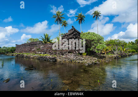 Ruines de la ville antique Nan Madol, Pohnpei, Caroline, Micronésie, Centre du Pacifique Banque D'Images