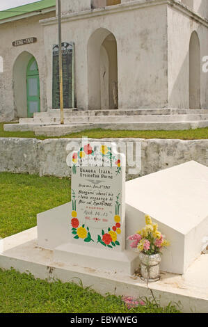 Église de la mission catholique, les Îles Cook, Atiu Banque D'Images