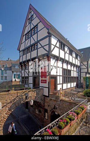 Maison à colombages dans la vieille ville de Muelheim, Allemagne, Rhénanie du Nord-Westphalie, Ruhr, Muelheim an der Ruhr Banque D'Images