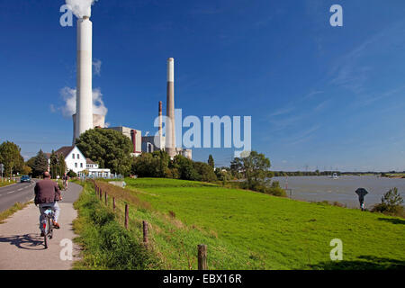 Centrale à charbon dans la région du Bas Rhin, l'Allemagne, en Rhénanie du Nord-Westphalie, Ruhr, Voerde Banque D'Images