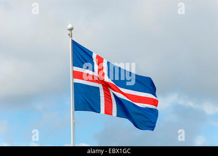 Drapeau national du Icland, Islande Banque D'Images