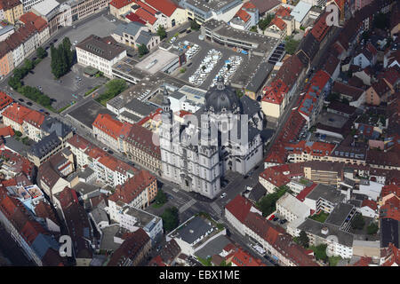 Vue de l'église collégiale Haug, Allemagne, Bavière, Wurtzbourg Banque D'Images