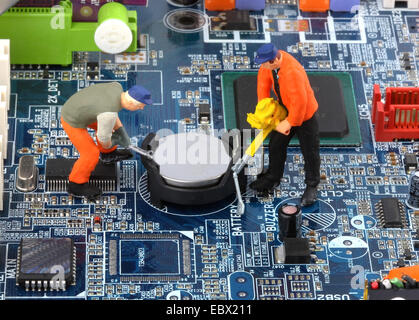 Icône pour des problèmes d'ordinateur et la sécurité des données Banque D'Images