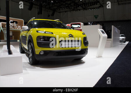 Citroën C4 Cactus d'abord présenté à Genève International Motor Show 2014 Banque D'Images