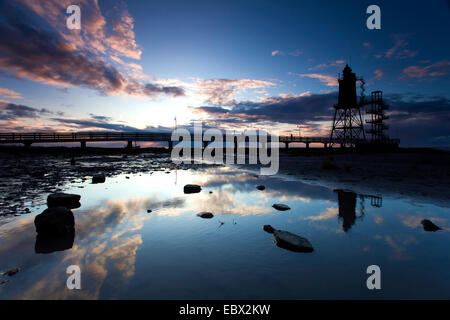 Obereversand , Allemagne Dorum-Neufeld en phare, Basse-Saxe Banque D'Images