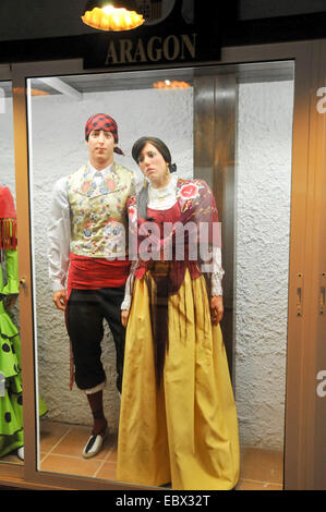 Affichage des vêtements traditionnels espagnols d'Aragon Banque D'Images