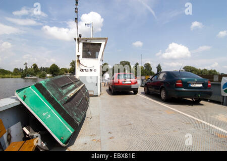 Ferry de la rivière Havel, Brandebourg, Allemagne Ketzin Banque D'Images