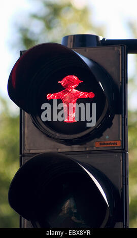 Ampelmaennchen, rouge feu piéton, l'Allemagne, Berlin Banque D'Images