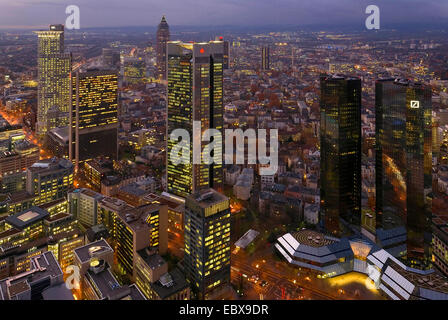 Vue de dessus sur Francfort/Main, Allemagne, Hesse, Frankfurt am Main Banque D'Images
