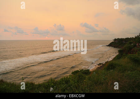 Varkala Beach Thiruvananthapuram, Kerala, Inde, Banque D'Images