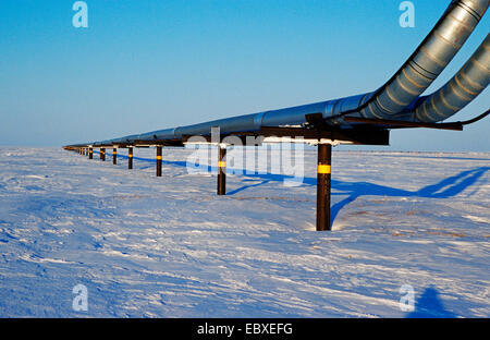 Système de pipeline Trans-Alaska, USA, Alaska, Prudhoe Bay Banque D'Images