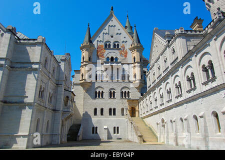 Schloss Neuschwanstein Castle, Füssen, Romantische Strasse, Allgaeu, Route Romantique, Bavière Banque D'Images