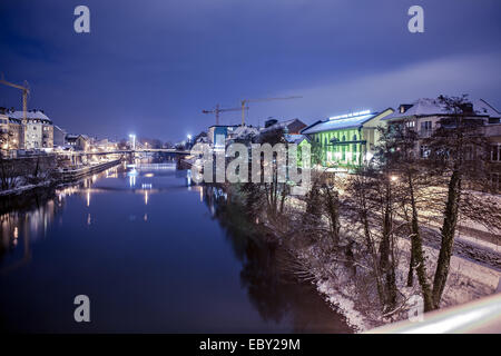 Scènes de nuit d'hiver de Bamberg en Allemagne Banque D'Images