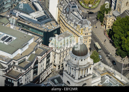 Une vue aérienne de la Cour Criminelle Centrale à Londres, connue aussi sous le nom de Old Bailey Banque D'Images