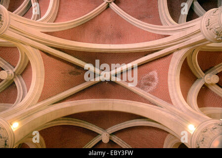 Plafond gothique nervurée du Musée des Augustins Musée dans l'ancien monastère des Augustins TOULOUSE Haute-Garonne France Banque D'Images