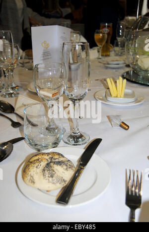 Décorations de table de réception de mariage. Banque D'Images