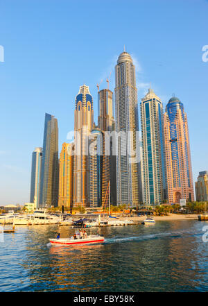 La Marina de Dubaï Waterfront Banque D'Images