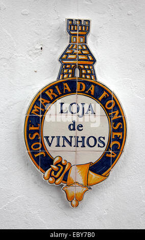 Jose Maria da Fonseca Winery signe extérieur de la winery à Azeitao. Banque D'Images
