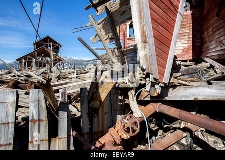 Kennecott mine, également connu sous le nom de Kennecott Mines ou l'AHRS Site No XMC-001, est un camp minier abandonné dans l'Alaska,Valdez-Cordova Banque D'Images