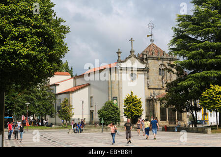 BRAGA, PORTUGAL - 9 août 2014 : Chapelle Coimbras, une célèbre chapelle manuéline à Sao Joao de Souto paroisse à Braga, Portugal. Banque D'Images