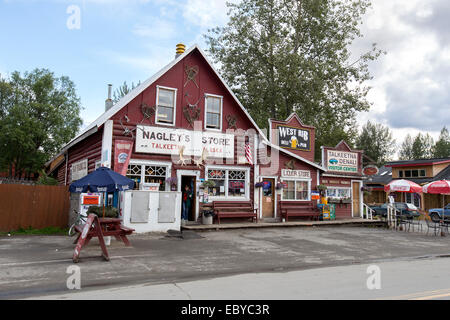 Nagleys dans magasin Talkeetna, Alaska, USA Banque D'Images