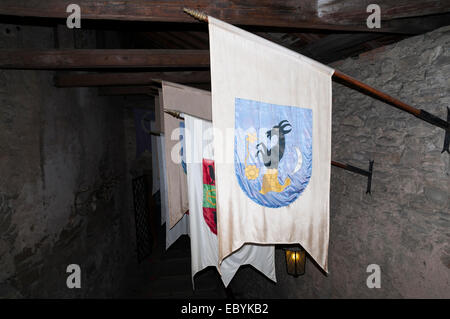 Le Château de Niedzica, Pologne Banque D'Images