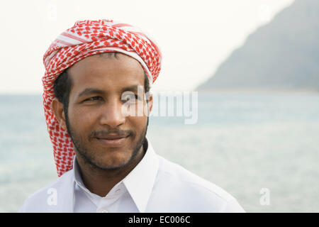 Portrait d'un jeune homme de bédouins, Dahab, Egypte Banque D'Images