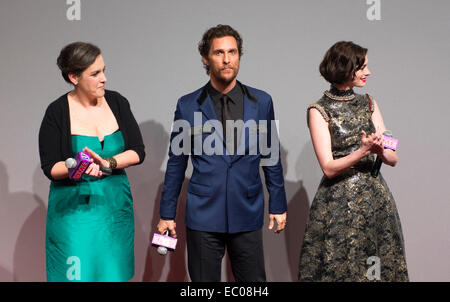 Shanghai, Chine. 10 Nov, 2014. Producteur Emma Thomas, Matthew McConaughey, Anne Hathaway en Chine à Shanghai premiere interstellaire Banque D'Images