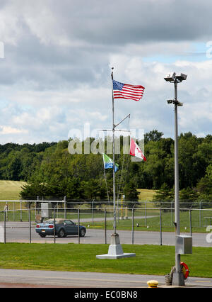 La Voie maritime du Saint-Laurent Saint écluse Eisenhower Visitors Centre Massena New York NY USA Amérique latine Banque D'Images