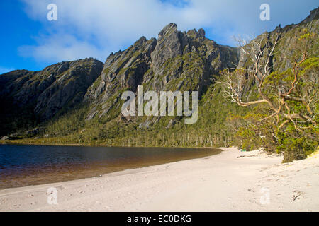 Lake Rhona, mis en commun sur les pentes de la gamme Denison Banque D'Images