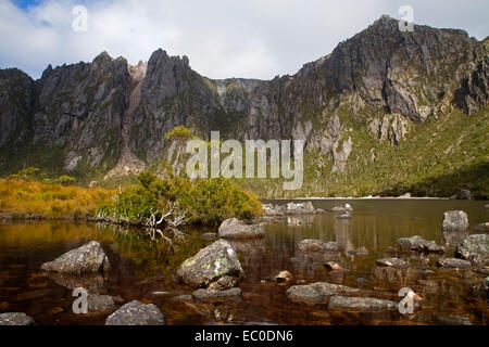 Lake Rhona, mis en commun sur les pentes de la gamme Denison Banque D'Images