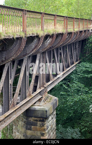 Viaduc de chemin de fer désaffectée, Millers Dale, Derbyshire Peak District, Banque D'Images