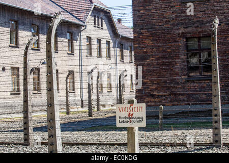 Auschwitz Birkenau Camp de concentration, Pologne Banque D'Images