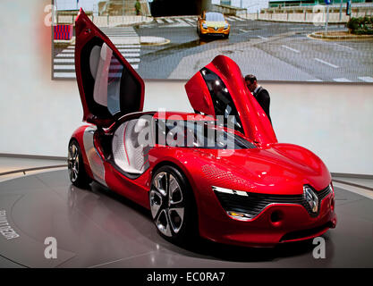 Genève - 8 mars : Le concept car Dezir Renault futuriste sur l'affichage à la 81e International Motor Show de Geneva Palexpo Mar Banque D'Images