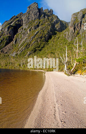 Lake Rhona, mis en commun sur les pentes de la gamme Denison Banque D'Images