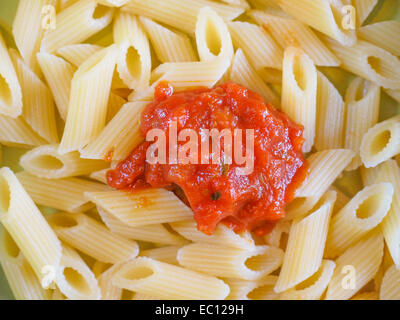 Les pâtes italiennes al pomodoro sens tomate végétarienne de l'Italie Banque D'Images
