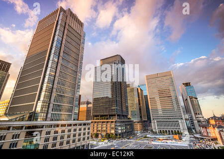 Tokyo, Japon au quartier d'affaires de Marunouchi. Banque D'Images