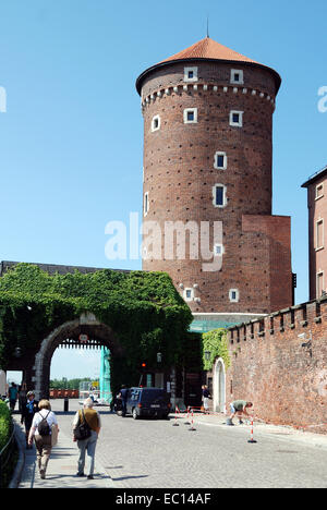 Entrée au château royal de Wawel de Cracovie sur en Pologne. Banque D'Images