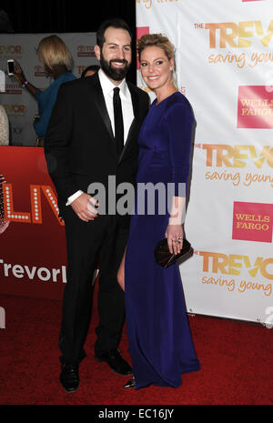 7 décembre 2014 - Los Angeles, Californie, États-Unis - Josh Kelley, Katherine Heigl assistant à l'TrevorLIVE Los Angeles Événement tenu au Hollywood Palladium à Hollywood, Californie le 7 décembre 2014. Crédit Image : 2014(© D. Long/Globe Photos/Zuma sur le fil) Banque D'Images
