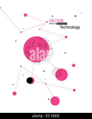 La technologie de conception de fond abstrait Banque D'Images