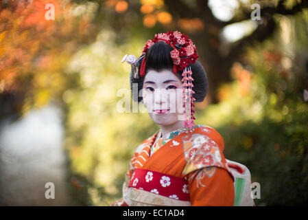 Geisha à Kyoto, au Japon. Banque D'Images