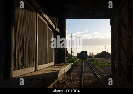 Hangar de marchandises, Pichi Richi Railway, Quorn, Australie du Sud Banque D'Images