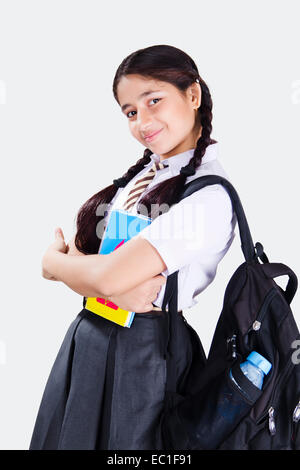 1 Indian School girl Student Banque D'Images