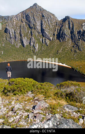 Lake Rhona, mis en commun sur les pentes de la gamme Denison Banque D'Images