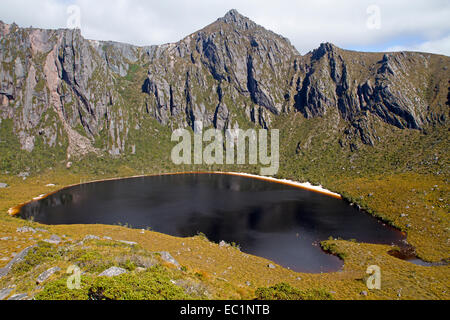 Lake Rhona, mis en commun sur les pentes de la gamme Denison Banque D'Images