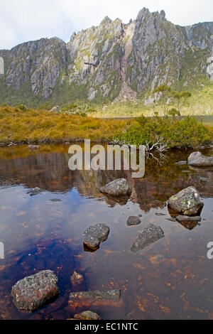 Lake Rhona, mis en commun sur les pentes de la gamme Denison Banque D'Images