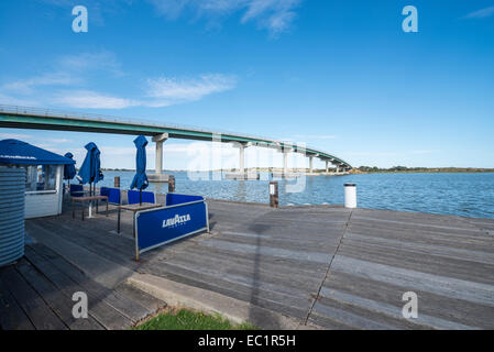 Le Pont de l'île Hindmarsh et Goolwa dock, l'Australie du Sud Banque D'Images