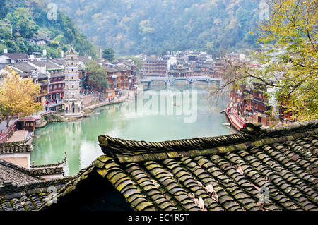 Ancienne ville de Fenghuang, Province du Hunan, Chine Banque D'Images