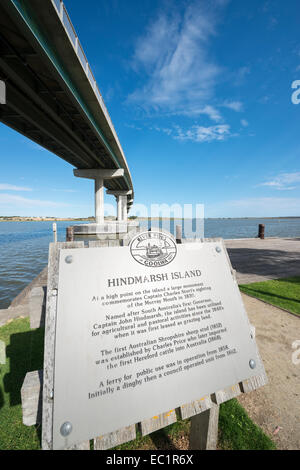 Le Pont de l'île Hindmarsh et Goolwa dock, l'Australie du Sud Banque D'Images