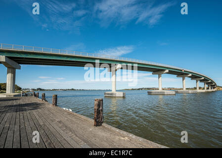 Le Pont de l'île Hindmarsh et Goolwa dock, l'Australie du Sud Banque D'Images